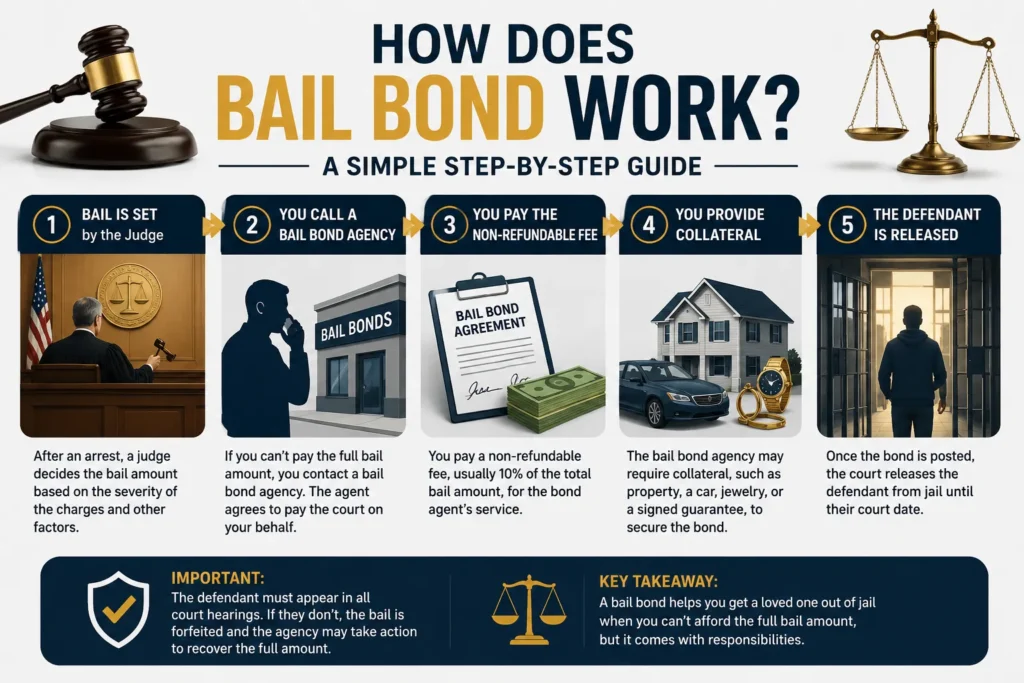 Bail bond process infographic