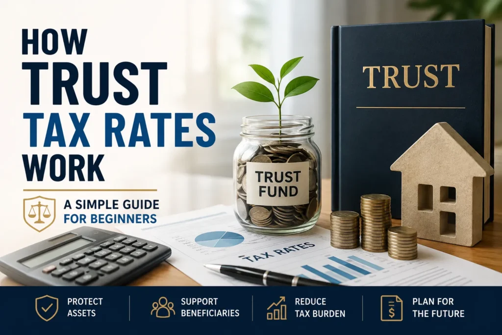 How trust tax rates work with trust funds, property, tax planning, and estate assets