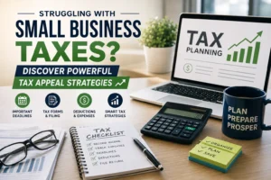 Small business tax planning with deadlines, tax deductions, filing forms, and powerful tax appeal strategies