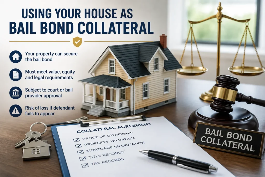 House used as bail bond collateral with property valuation and legal documents