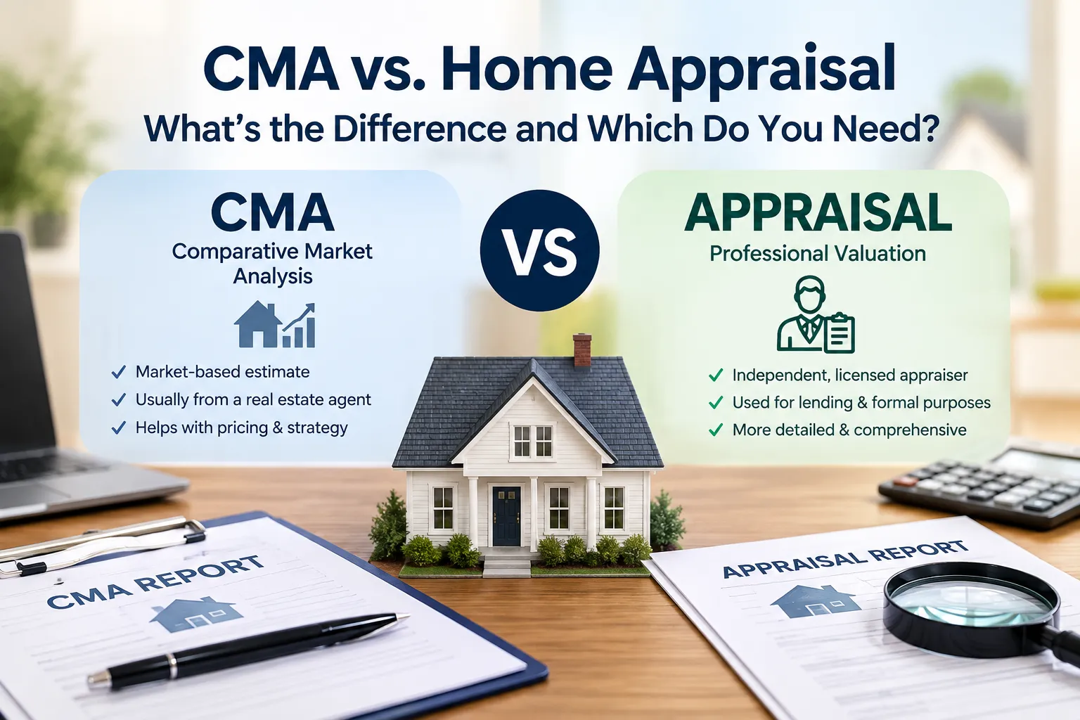 CMA vs. Home Appraisal: What’s the Difference and Which Do You Need?
